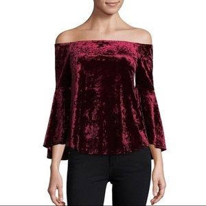 Design Lab Lord & Taylor’s Velvet Bell Sleeve Top
